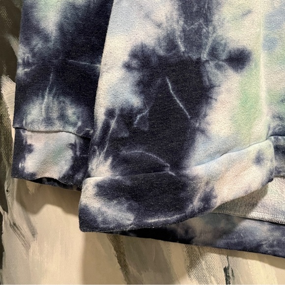 Pink Victoria secret blue tie dye long hoodie M - Picture 2 of 7